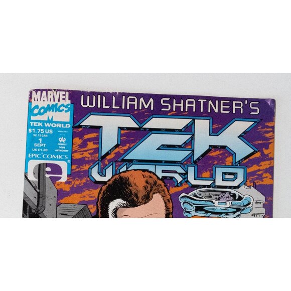 William Shatners Tek World #1 Comic Book Marvel 1992 1st Print - Picture 3 of 13